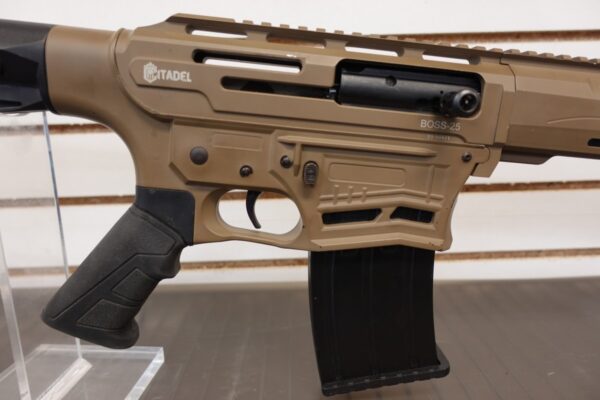 2118471-7-__08644.jpg Legacy Citadel Boss-25 FDE 12 Ga 3" Shotgun 5+1 Rnd 18.75" Barrel No Sights Pre-Owned