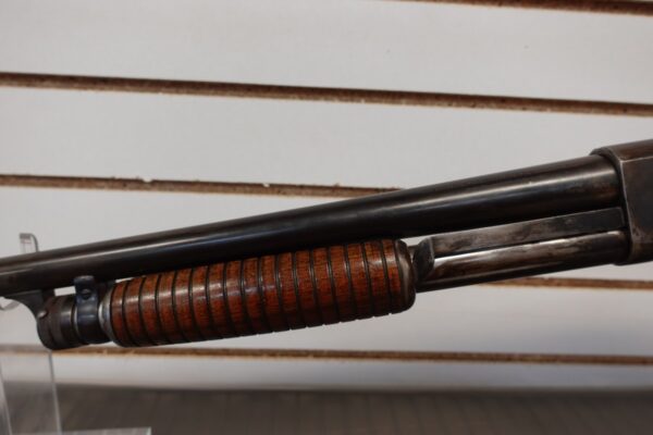 217191-5-__80323.jpg 1949 ITHACA MODEL 37 12 GA 2 3/4" FACTORY ENGRAVED GAME SCENE