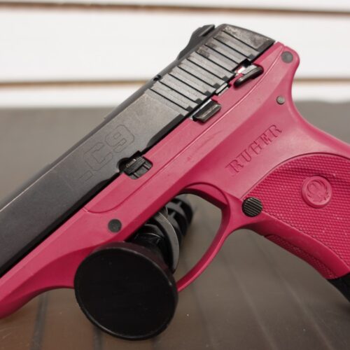 324-87931__99311.jpg RUGER LC9 9MM PISTOL BLACK SLIDE PLUM FRAME 1 MAG, NO BOX