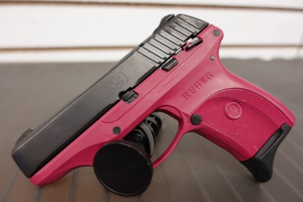 RUGER LC9 9MM PISTOL BLACK SLIDE PLUM FRAME 1 MAG, NO BOX