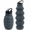 4__78412.png CampCo Caliber Gourmet SILICONE COLLAPSABLE TRAVEL WATER BOTTLE 580ML Reusable Silicone Foldable Water Bottle
