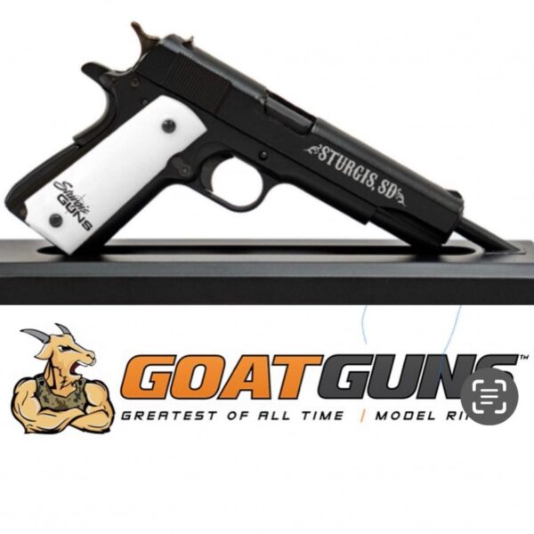 503599010-122228978648036208-555886232460197240-n__95839.jpg 2025 Sturgis Goat Gun 1911 with "Sturgis, SD" and Sturgis Guns - Limited Edition only 500 made.