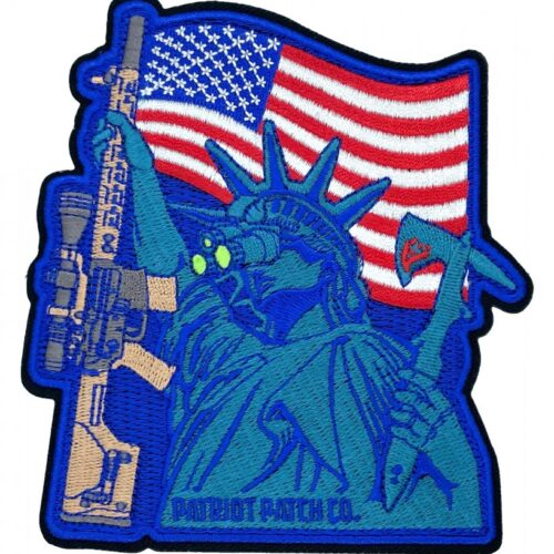 671072996449__06547.jpg Patriot Patch Company - Lady Liberty 1.0 Embroidered Patch - 4.50" x 4.00"