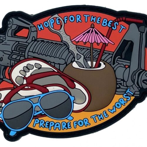 671072996555__56214.jpg Patriot Patch Company - Hope for the Best, Prepare for the Worst - Patch 2.25" x 3.50"