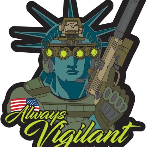 671072997057__55598.jpg Patriot Patch Company - Always Vigilant Liberty 2.0 - Patch 4" x 3.4"