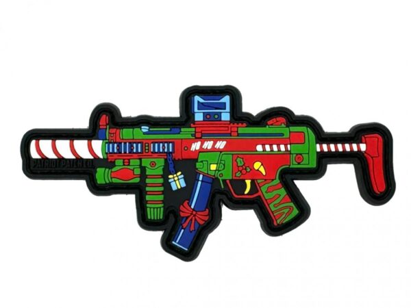 671072997194__75853.jpg Patriot Patch Company - MP5 XMAS Skin - Patch 4"x2"