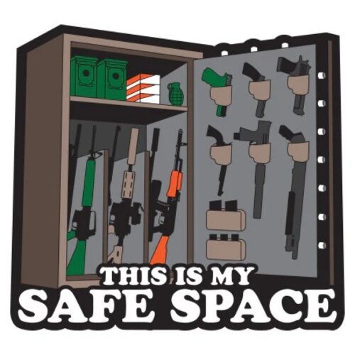 764210031901__25958.jpg Patriot Patch Company - Safe Space Sticker - 2.75" x 2.5"