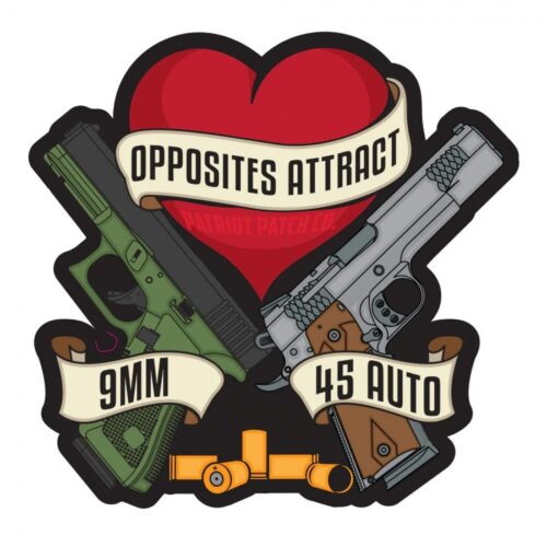 764210032069__00120.jpg Patriot Patch Company - Opposites Attract Sticker - 3.15" x 3.25"