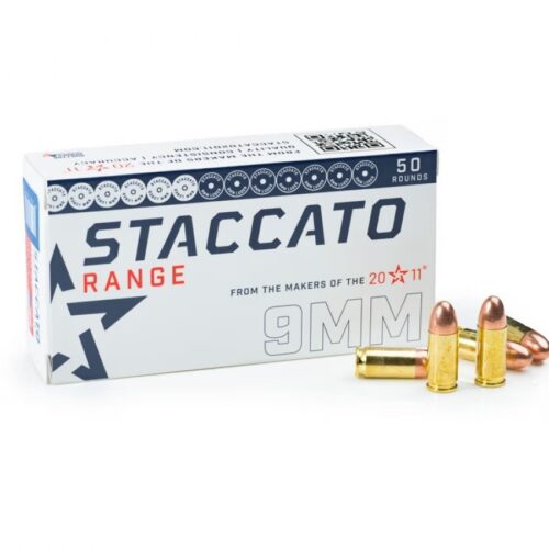 816781018253__73396.jpg Staccato 2011 Range 9mm Ammo 124 Grain Full Metal Jacket QTY 50 - 1-919LHA124FMJ-STAC