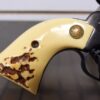 dsc04688__11458.jpg HIGH STANDARD .22 REVOLVER DOUBLE NINE 5.5" BARREL WITH LEATHER SHEEPSKIN CASE - 1397392
