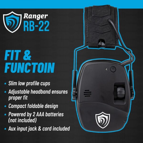 Otis Technology Earshield™ Ranger Electronic Earmuff with Bluetooth FG-ES22B-BK