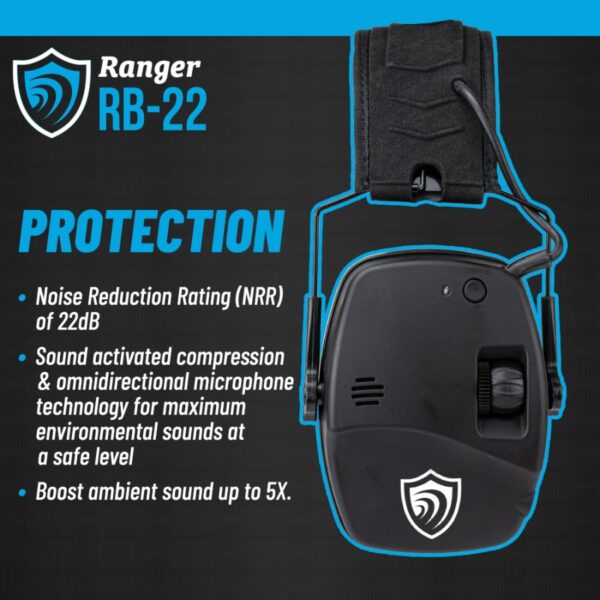 Otis Technology Earshield™ Ranger Electronic Earmuff with Bluetooth FG-ES22B-BK