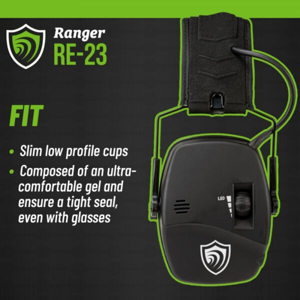 Otis Technology Earshield™ Ranger Electronic Pro Earmuff FG-ES23E-BK
