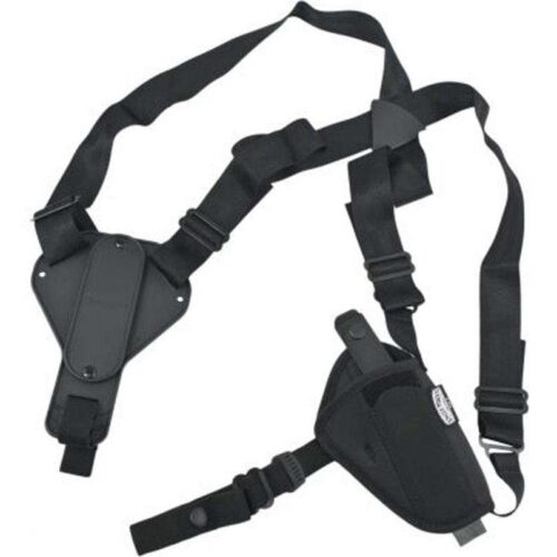 Uncle Mike's Horizontal Shoulder Holster, Size 5, Fits Large Auto With 5" Barrel, Ambidextrous, Black 8705-0