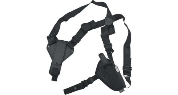 https-images.coreware.com-images-products-102004-14116707__08630.jpg Uncle Mike's Horizontal Shoulder Holster, Size 5, Fits Large Auto With 5" Barrel, Ambidextrous, Black 8705-0