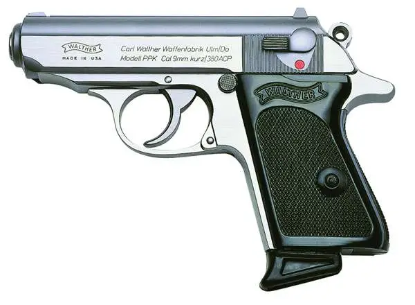 https-images.coreware.com-images-products-102341-14256321__81662.webp Walther PPK Stainless .380 ACP 3.3" Barrel 6-Rounds Fixed Sights - 4796001