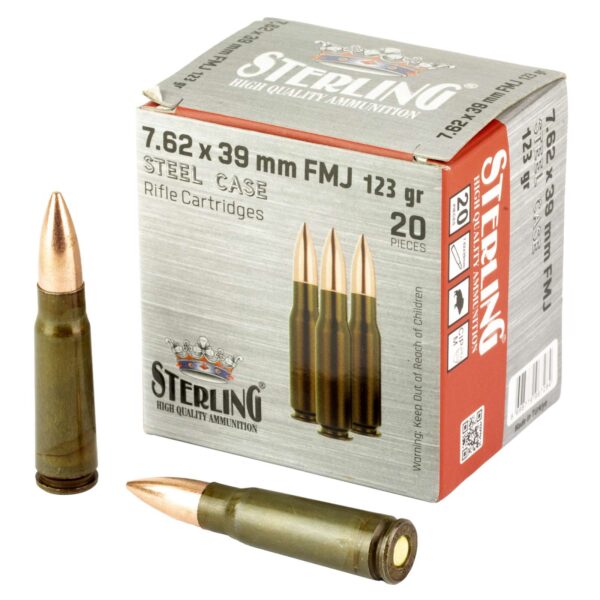 https-images.coreware.com-images-products-1041004-14322829__23291.jpg Sterling 7.62x39mm 123 gr FMJ 20rds Rifle Ammo 8698779967284