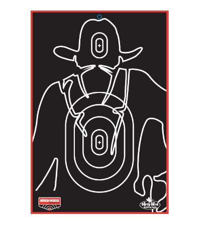 https-images.coreware.com-images-products-1104703-14327287__14262.jpg Birchwood Casey TARGET DIRTY BIRD 12"x18" GUNSLINGER SILHOUETTE 6PK ( 6 PER CASE ) 35770