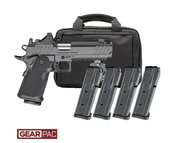 https-images.coreware.com-images-products-1153758-14352857__98428.webp Springfield 1911 DS Prodigy AOS Comp Gear Pac 9mm 5" Barrel 17/20-Rounds w/ Viridian RFX11, 4 Mags