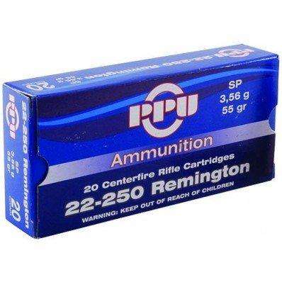 https-images.coreware.com-images-products-18089-14207496__18396.jpg PPU PP22250 Standard Rifle 22-250 Remington 55 GR Soft Point (SP) 20 Bx
