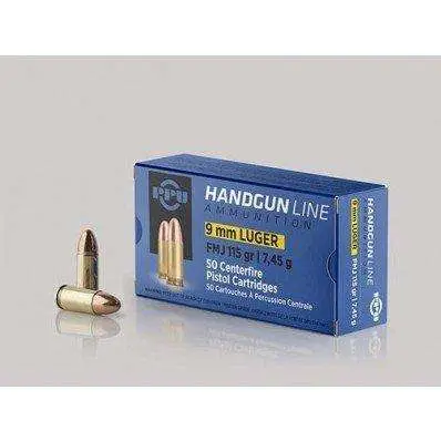 https-images.coreware.com-images-products-18283-14207581__67121.webp PPU Handgun 9mm 115 gr Full Metal Jacket (FMJ) 50 Bx - PPH9F1