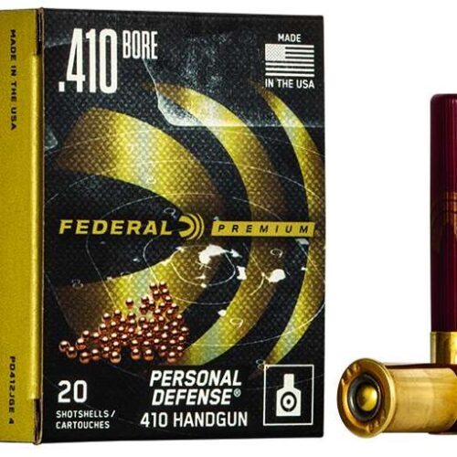https-images.coreware.com-images-products-18878-14250808__95722.jpg Federal Ammunition Premium Personal Defense 410 Bore 2.5" 7/16 oz 4 Shot 20 Bx PD412JGE4