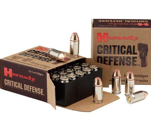 https-images.coreware.com-images-products-19318-14252108__77086.jpg Hornady Critical Defense 40 S&W Ammo 165 Grain Hornady FTX Polymer Tip Box of 20