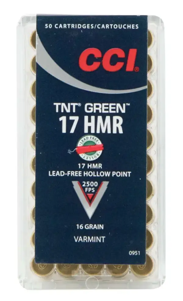 https-images.coreware.com-images-products-19984-14250277__44431.webp CCI Varmint TNT Green 17 HMR 16 gr Hollow Point (HP) 50 Bx