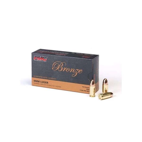 https-images.coreware.com-images-products-22796-14264895__24758.jpg PMC Bronze 9mm 115gr FMJ Ammunition 50rds - 9A