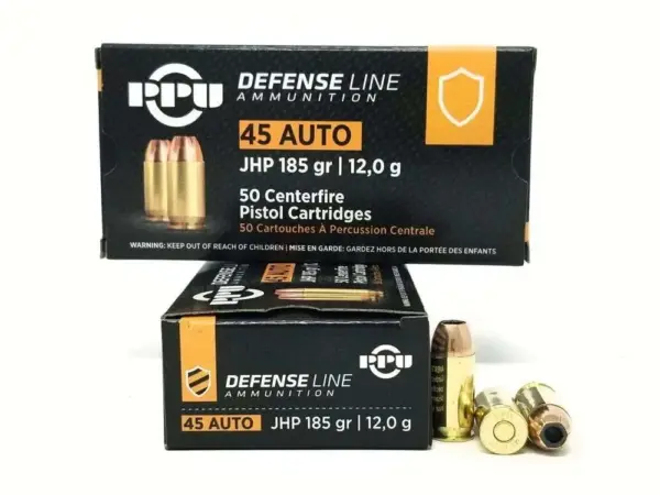 https-images.coreware.com-images-products-251056-14207557__02531.webp PPU Defense 45ACP JHP 185GR 50 RDs - PPD45