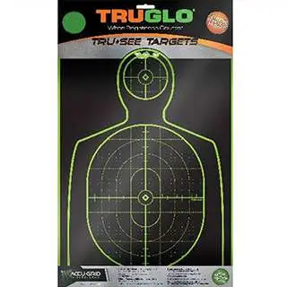 https-images.coreware.com-images-products-26349-14242635__03468.webp Truglo Tru-See Self-Adhesive Paper 12" x 18" Silhouette Black Target Paper w/Green Accents 6 Per Pack - TG13A6