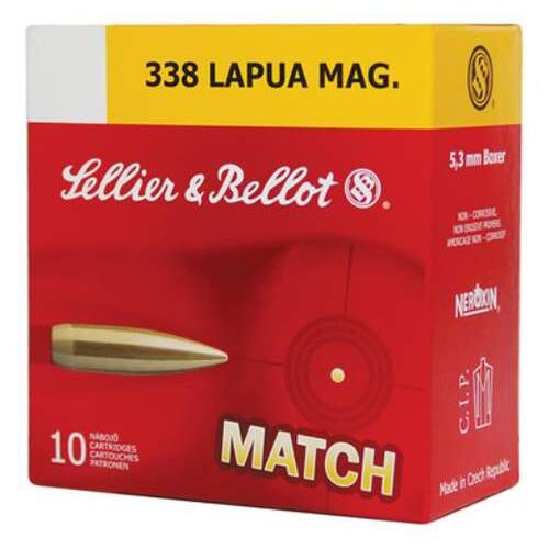 https-images.coreware.com-images-products-26458-14254974__07569.jpg Sellier & Bellot Rifle 338 Lapua Mag 250 gr Hollow Point Boat Tail (HPBT) 10 Bx SB338LMA