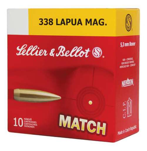 https-images.coreware.com-images-products-26458-14254974__07569.jpg Sellier & Bellot Rifle 338 Lapua Mag 250 gr Hollow Point Boat Tail (HPBT) 10 Bx SB338LMA