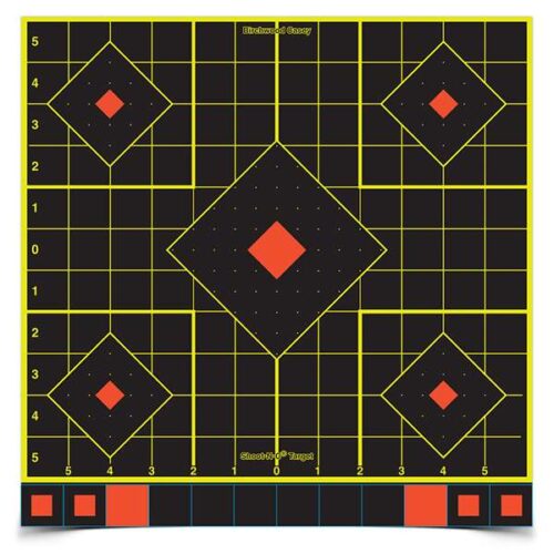 https-images.coreware.com-images-products-30761-14249745__42492.jpg Birchwood Casey Shoot N C 12" Sight-In Self-Adhesive Target Reactive Paper Target Indoor/Outdoor Black Neon Grid 5 Pack 34207