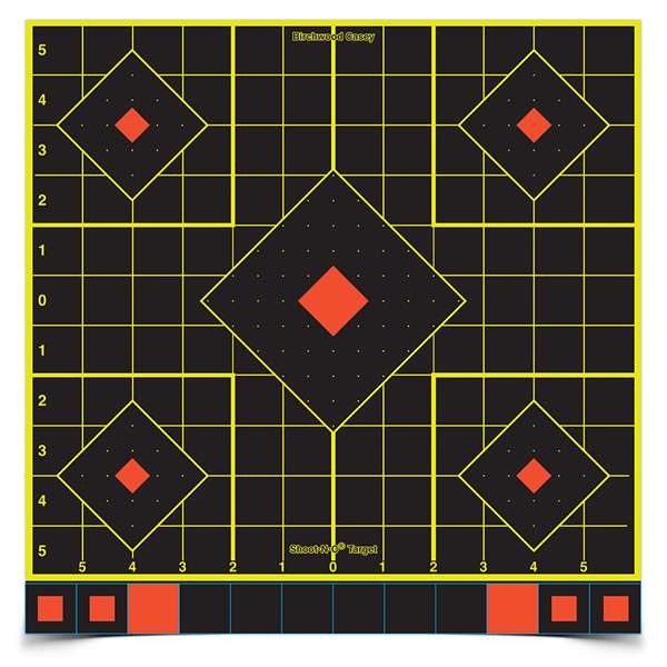 https-images.coreware.com-images-products-30761-14249745__42492.jpg Birchwood Casey Shoot N C 12" Sight-In Self-Adhesive Target Reactive Paper Target Indoor/Outdoor Black Neon Grid 5 Pack 34207