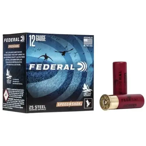 https-images.coreware.com-images-products-338985-14231528__05646.webp Federal Speed-Shok 12 GA #4 Shot 25-Rounds 3" - WF1424