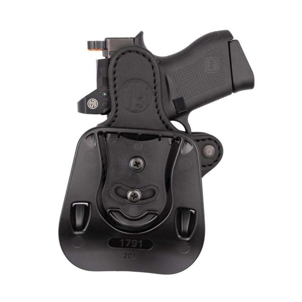 1791 Gunleather Paddle Black Leather, Right Hand Holster - ORPDHCSBLR