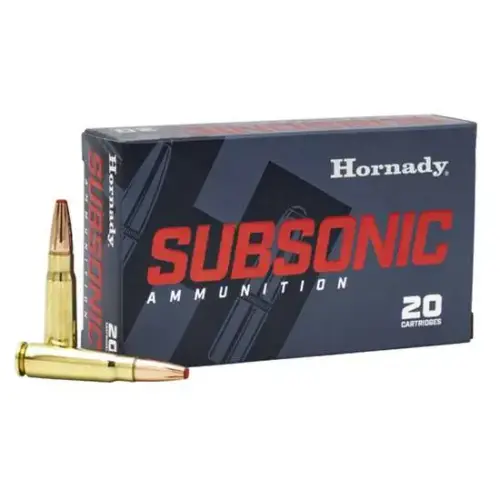 Hornady Subsonic 7.62x39mm Ammo 255 Grain Hornady Sub-X Polymer Tip Box of 20