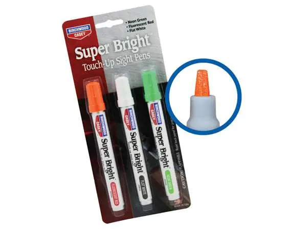 https-images.coreware.com-images-products-93508-14249695__68838.webp Birchwood Casey Super Bright Felt Pens Red/White/Green 3-Pack -15116