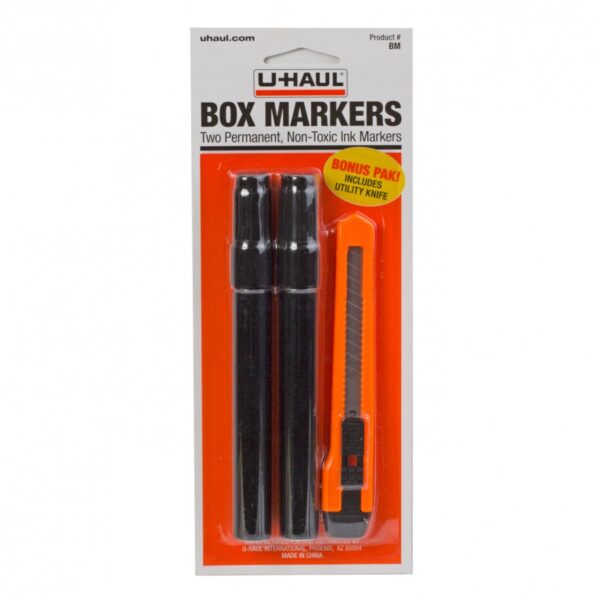 Uhaul 2Box Markers and Utility Knife Pack BM