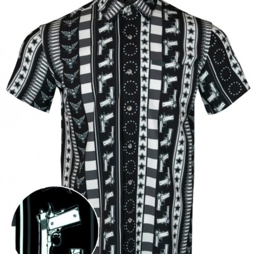 independence-black-white__46852.jpg Retro Rifle Independence Black White Button Down