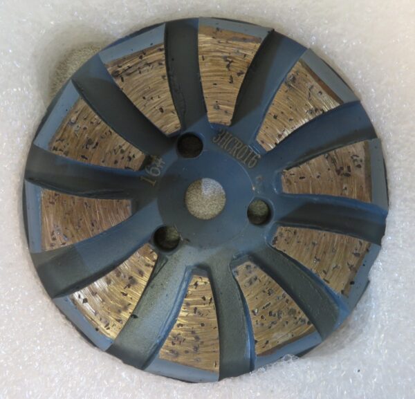 Hard Concrete Metal Spiral Round, 3", With Pin, 16 Grit - 3 Pak Z Lion - SC-3HCSP016