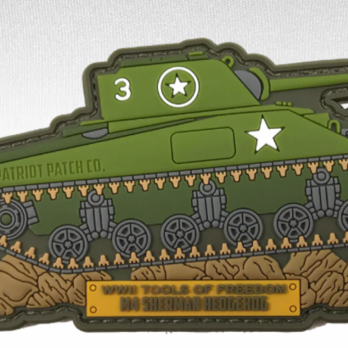 screenshot-2025-06-18-135824__78068.png Patriot Patch Company -WWII Armor "M4 Sherman Tank - Patch 4.00" x 2.50"