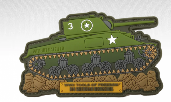 screenshot-2025-06-18-135824__78068.png Patriot Patch Company -WWII Armor "M4 Sherman Tank - Patch 4.00" x 2.50"