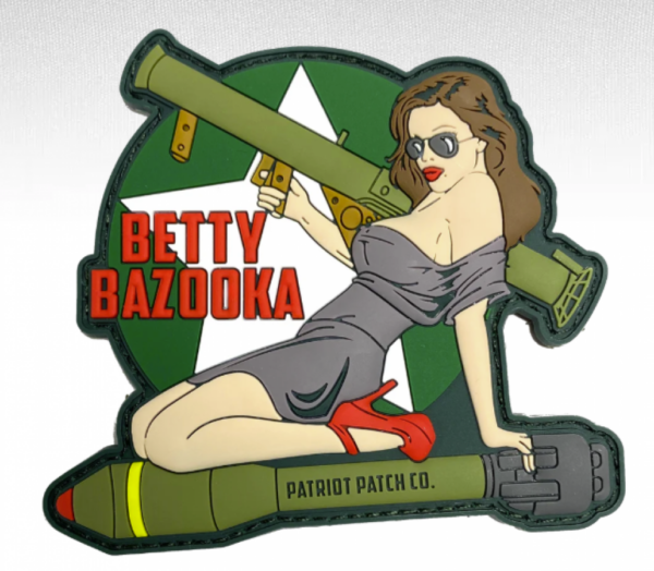 screenshot-2025-06-19-105114__75213.png Patriot Patch Company -WWII Pinup Girl Betty Bazooka - Patch 3"x3.25"
