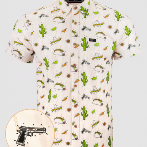 RETRO RIFLE TACO TUESDAY BUTTON DOWN