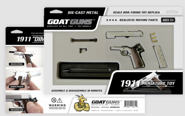 GOAT GUNS MINIATURE 1911 SILVER MODEL NICKNAMED 'DIME'