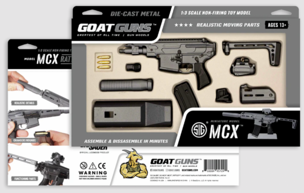 GOAT GUNS MINIATURE SIG SAUER MCX® MODEL - CONCRETE GREY "RATTLER"