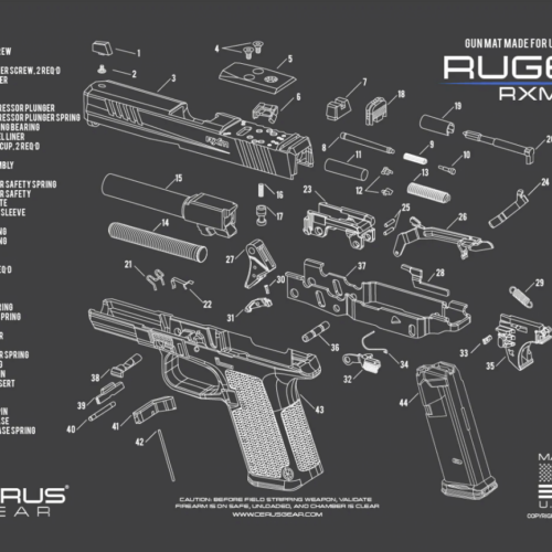 screenshot-2025-09-02-115651__92064.png CERUS GEAR CLEANING MAT RUGER RXM SCHEMATIC - CHARCOAL GRAY/CERUS BLUE