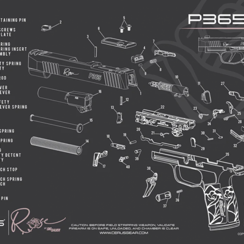 screenshot-2025-09-02-124235__07160.png CERUS GEAR CLEANING MAT SIG SAUER® Rose P365 Schematic Charcoal Gray / ROSE